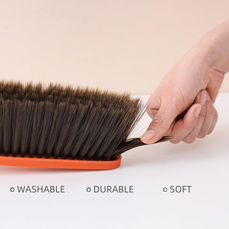 kagyuan 1 Pack 15" Hand Broom Brush,Soft Bristle Cleaning Brush,Crumb Debris Sweeping Brush,Dusting Brush,Comfort for Bed Car Couch Desk Sofa Furniture Clothes,Small Particles Hair Remover(Yellow) - Image 5